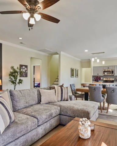 Living room of the historic Norwood house in Birmingham