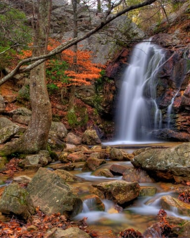 Peavine Falls at Oak Mountain State Park in Pelham, Alabama. Photo by Scott Dover.