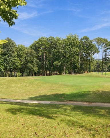 The fairway at RTJ Oxmoor Valley seen from the back lawn of Fairways Abound